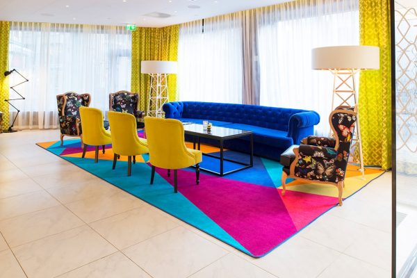 Dansk Wilton has delivered custom designed Colortec carpets for the Thon Hotel Rosenkrantzs