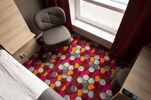 Dansk Wiltons carpet solution for MOTEL L Stockholm goes hand in hand with the new hotel concept focusing on design, comfort and sustainability