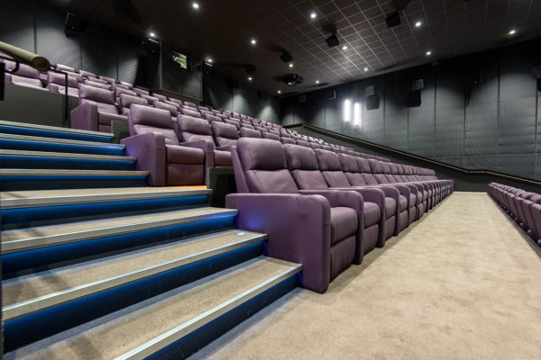 Dansk Wilton delivered Colortec carpets to support the luxury and comfort of the cinema halls and corridors and increase sound quality for The movie theatre BIG BIO