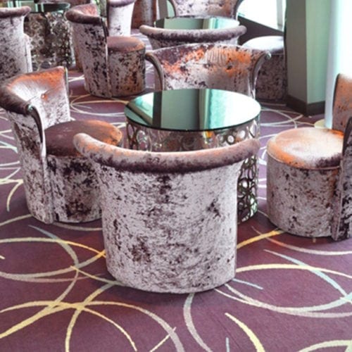 Custom designed carpet solution for the hotel Costa Neoromantica, delivered by Dansk Wilton