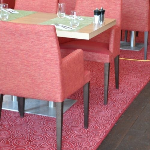 Inspiration from the hotel Mariott Courtyard in Stockholm, where Dansk Wilton has delivered custom designed carpet solutions